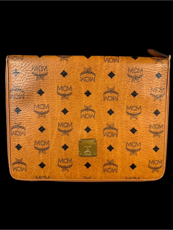 MCM Handbags - MCM Cognac Visetos Zip Around Portfolio Organizer Document Holder